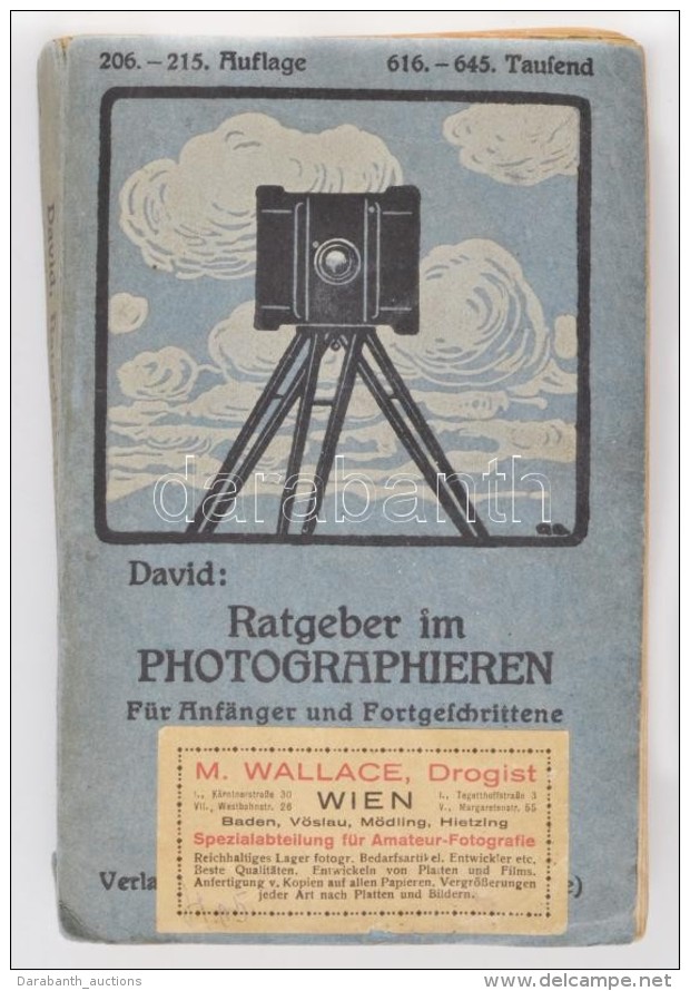 Ludwig David: Ratgeber Im Photographieren. Wilhelm Knapp, 1927, Halle (Saale). Német NyelvÅ± Fotós... - Non Classés