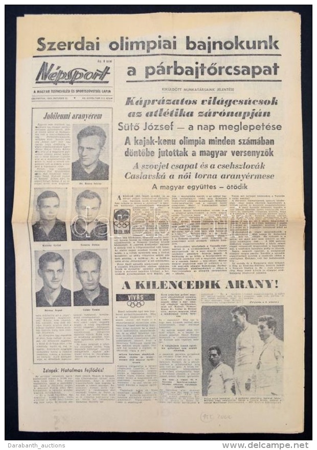 1964 A Népsport XX. évfolyamának 212. Száma, Címlapon A PárbajtÅ‘r Csapat... - Non Classés