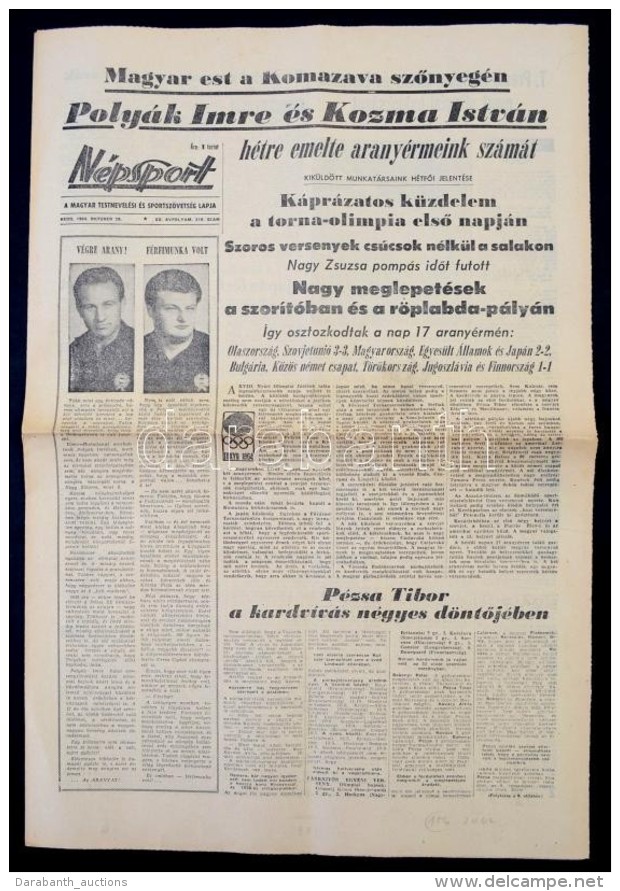 1964 A Népsport XX. évfolyamának 210. Száma, Címlapon Polyák Imre... - Non Classés