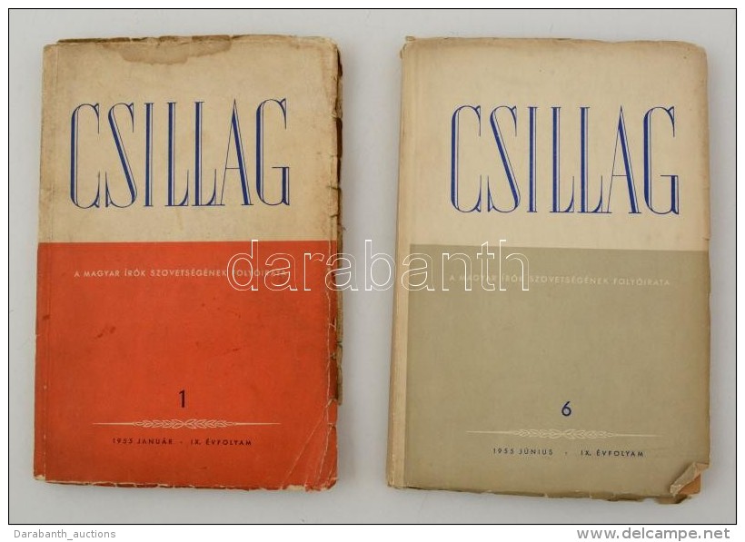 1955 A Csillag, A Magyar Írók Szövetségének Folyóirata IX. évfolyam... - Non Classés