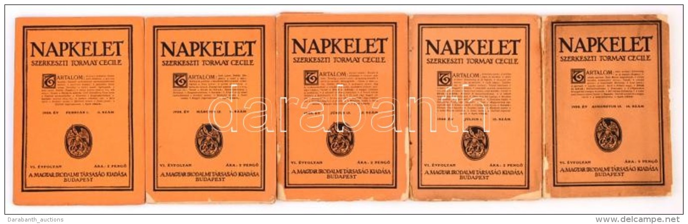 1928 Napkelet, 5 Db (3,6,12,13,16 Számok), Szerk.: Tormay Cecile, Bp., Magyar Irodalmi... - Non Classificati