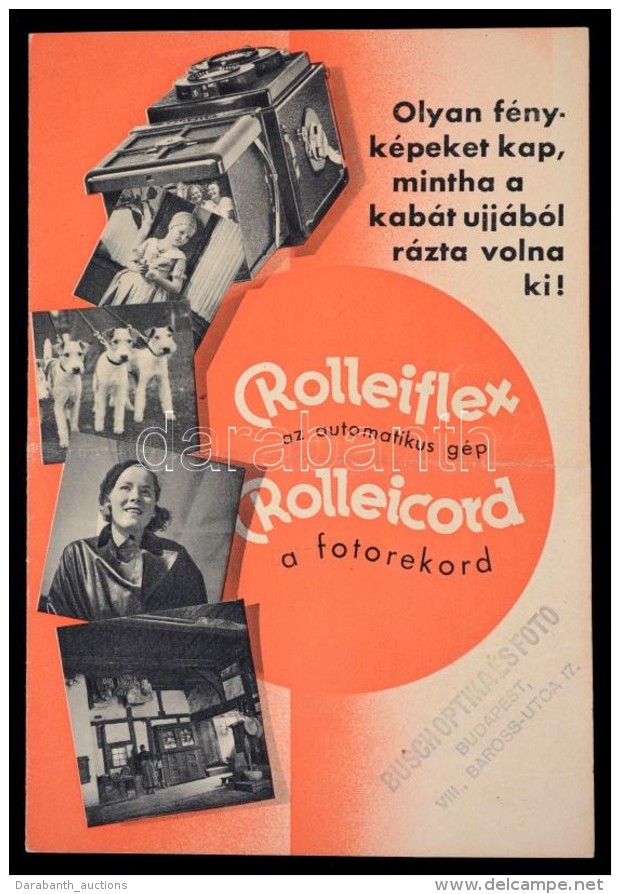 Cca 1920-1940 Rolleiflex Az Automatikus Gép, Rolleicord A Fotorekord, Athenaeum, 21x10 Cm. - Non Classés