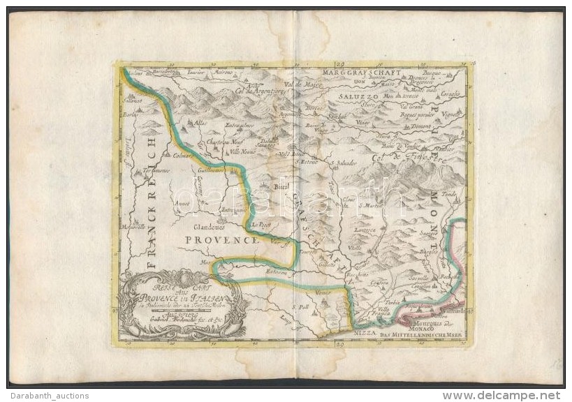 Cca 1700 Johann Hofmann: Provance Olaszországban. Színezett Rézmetszet. Megjelent: Atlas... - Autres & Non Classés