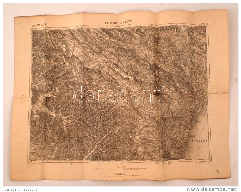 Cca.1895 K.u. K. Militär- Geographisches Institut: Pincuente Und Volsca 1db Katonai Térkép.... - Sonstige & Ohne Zuordnung