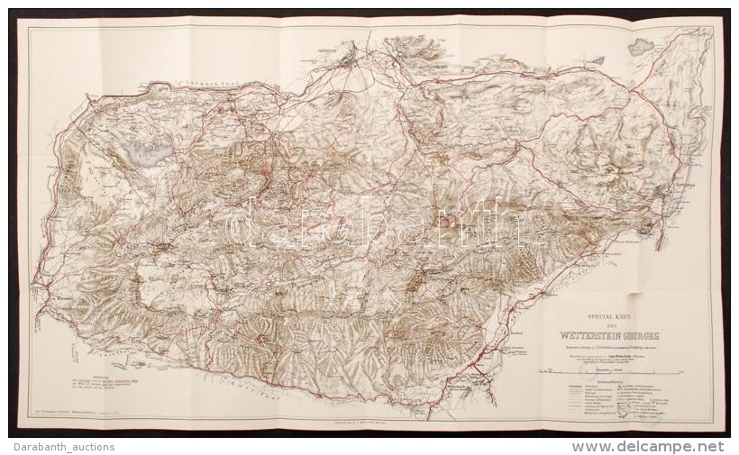 1921 Special Karte Des Wettersteingebirges, A Wetterstein-hegység Térképe, A Hajtások... - Autres & Non Classés