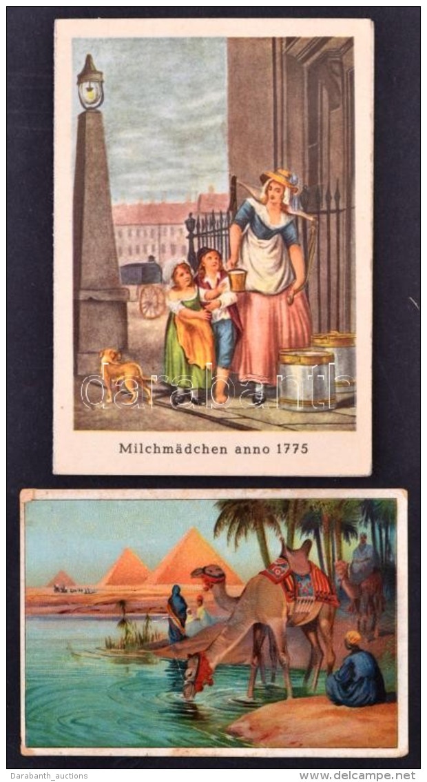 Cca 1910-1920 2 Db Színes Litho Reklámkártya - Publicités
