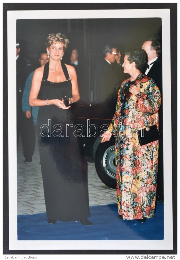 1994 Diana HercegnÅ‘ Párizsban, Sajtófotó, Hátulján Feliratozva, 22&times;15 Cm - Autres & Non Classés
