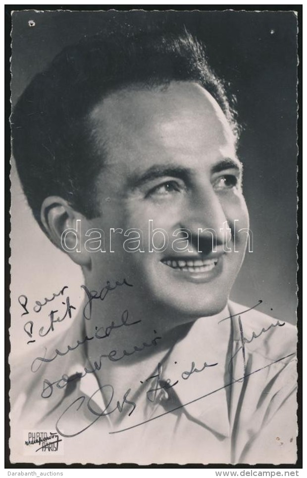 Cca 1960 Christian Juin Francia énekes Aláírt Fotója / French Singer Signed Photo - Autres & Non Classés