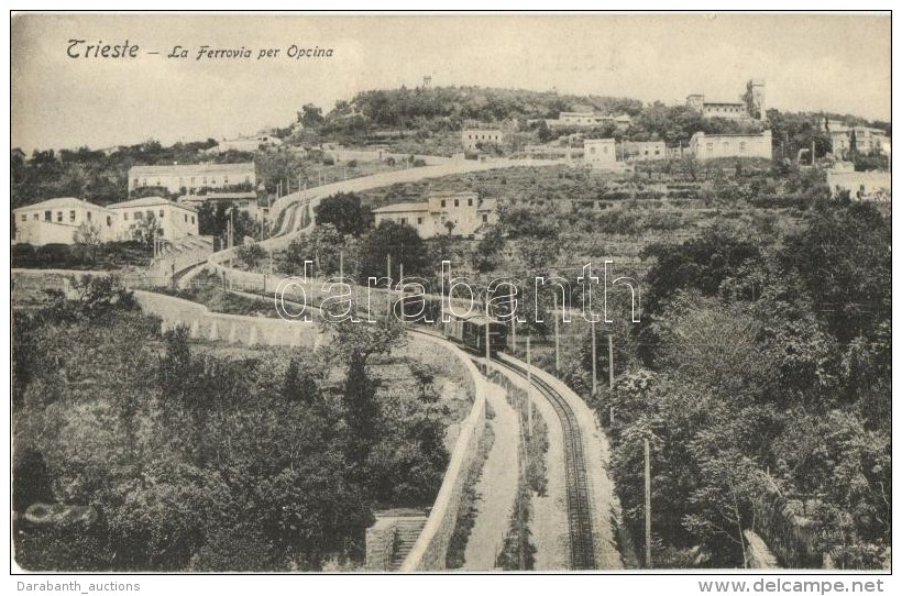 ** T3 Trieste, La Ferrovia Per Opcina / The Railroad To Opicina, Train (kopott Sariok / Worn Corner) - Non Classés