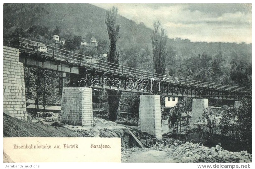 T2/T3 Sarajevo, Eisenbahnbrücke Am Bistrik / Railway Bridge, Verlag Daniel A. Kajon (EK) - Sin Clasificación
