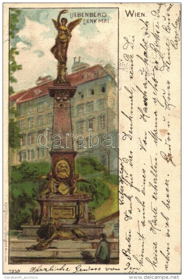 T2/T3 Vienna, Wien I. Liebenberg-Denkmal / Statue, Karl Stückers Kunstanstalt Litho (EK) - Non Classés