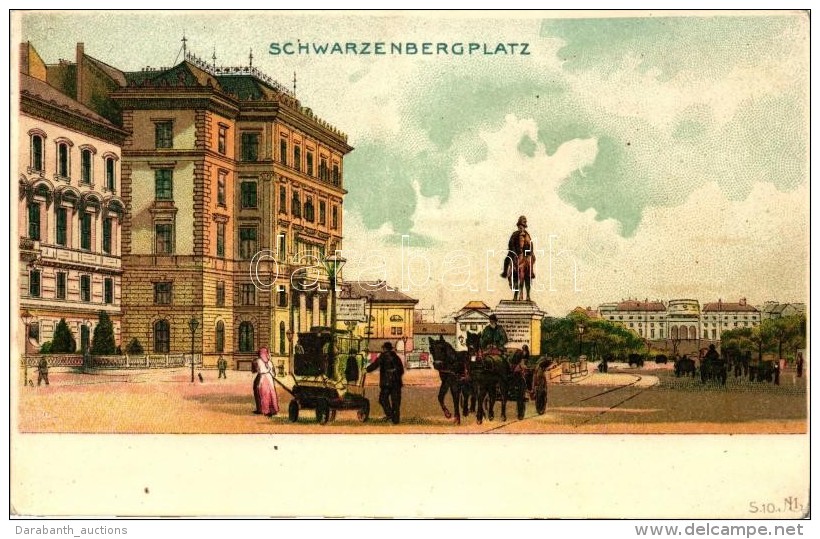 ** T2 Vienna, Wien, Schwarzenbergplatz / Square, Litho - Unclassified