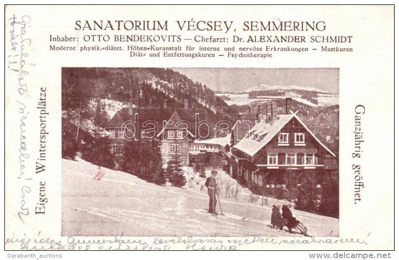 T2 Semmering, Sanatorium Vécsey, Inhaber: Otto Benedekovits - Non Classés