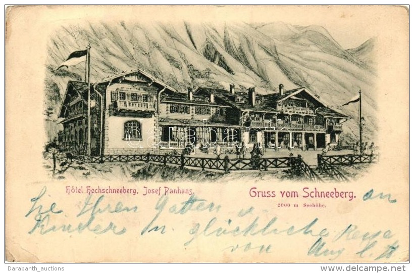 T2/T3 1898 Schneeberg, Hotel Hochschneeberg, Josef Panhans (EB) - Non Classés