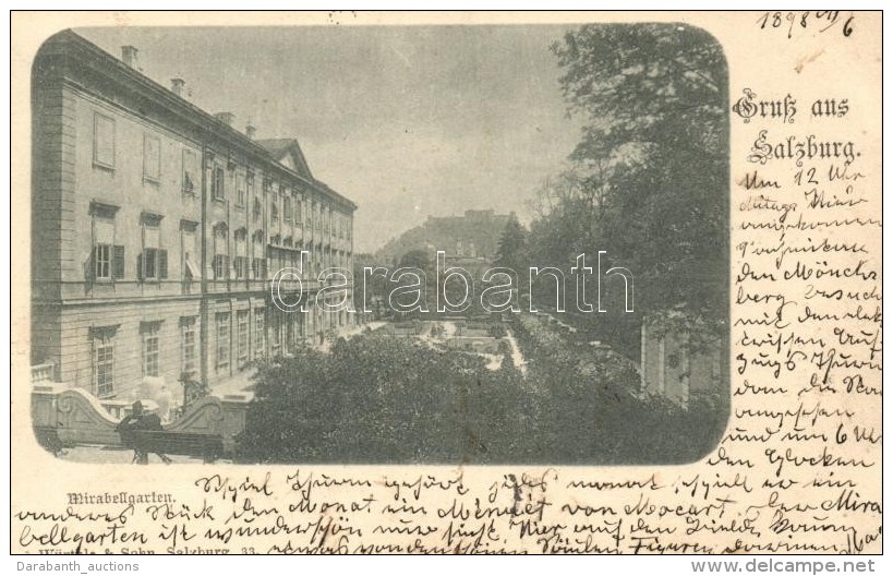 T2 1898 Salzburg, Mirabellgarten; Würthle &amp; Sohn / Park - Non Classés