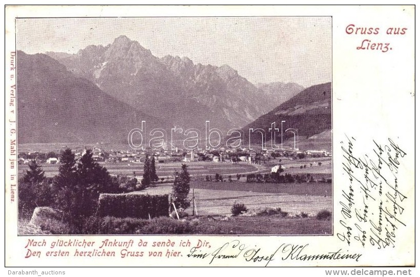 T2/T3 Lienz (Tirol); 'Nach Glücklicher Ankunft...'  (crease) - Non Classés