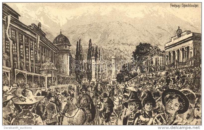 T2 1909 Innsbruck, Tiroler Jahrhundertfeier, Festzug Speckbacher / Anniversary Festival - Non Classés