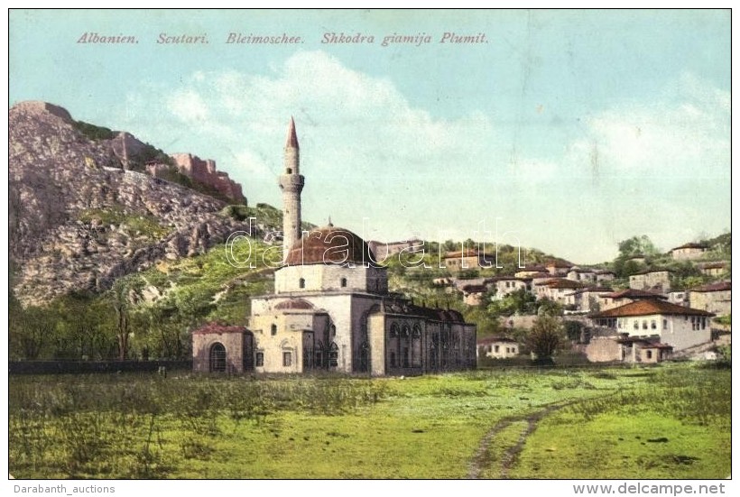 T2/T3 Shkoder, Shkodra, Scutari; Bleimoschee / Mosque (ragasztónyom / Gluemark) - Non Classés