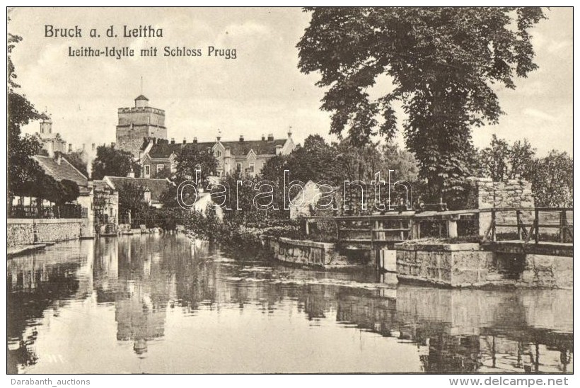 T2/T3 Lajtabruck, Bruck An Der Leitha; Leitha-Idylle Mit Schloss Prugg / Castle, Lake, Bridge (EK) - Non Classés