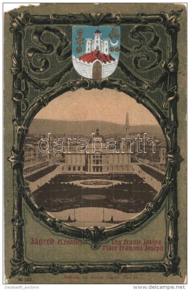 T4 Zágráb, Zagreb; Ferenc József Tér, Címer / Franz Joseph Square, Coat Of Arms... - Sin Clasificación