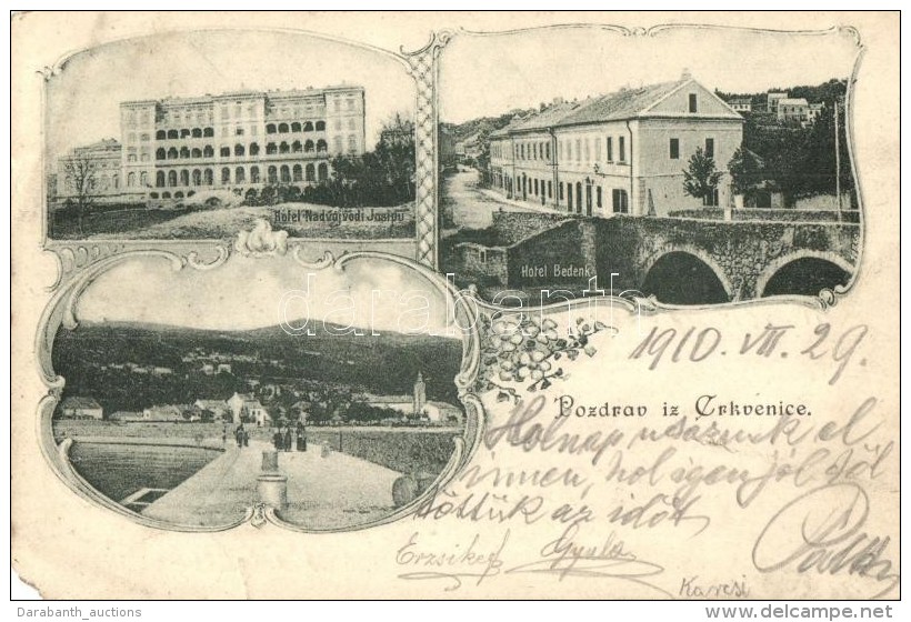 T4 Crikvenica, Cirkvenica; Hotel Nadvojvodi Josipu, Hotel Bedenk / Hotels, Art Nouveau, Floral (EM) - Non Classés