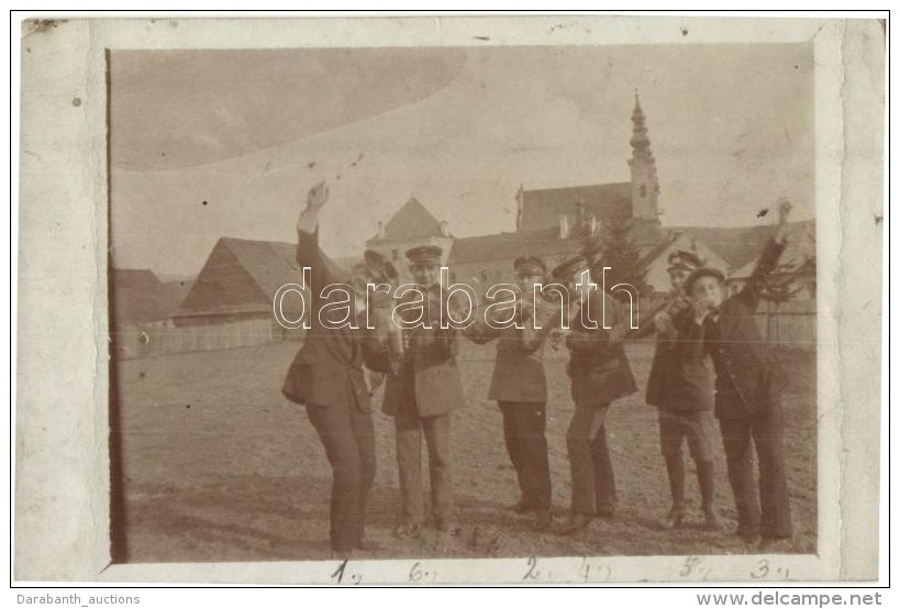 * T3 1913 Podolin, Podolínec; Vidám Gimnáziumi Diákok Hangszerekkel. Studentika / Happy... - Non Classés