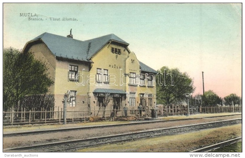 T2/T3 Muzsla, Muzla; Vasútállomás / Stanica / Railway Station (EK) - Non Classés