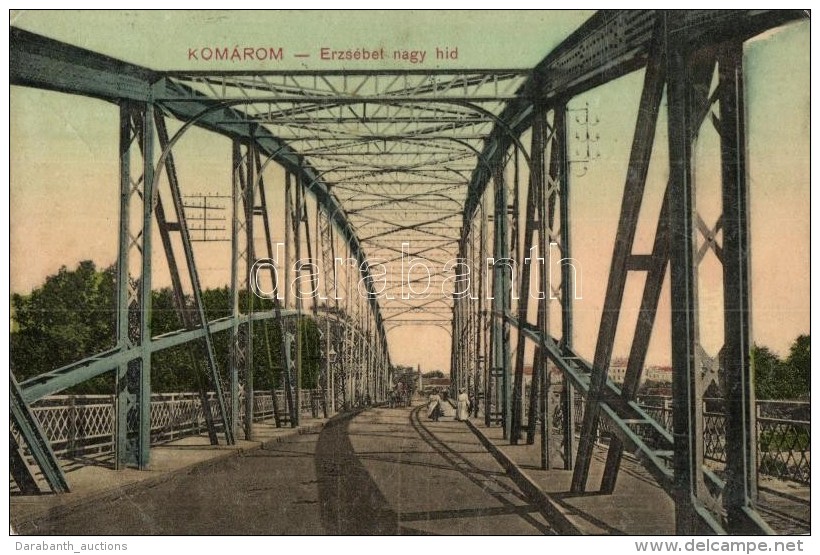 T2/T3 Komárom, Komárno; Erzsébet Nagy Híd, L. H. Pannonia Kiadása / Bridge (EK) - Non Classés