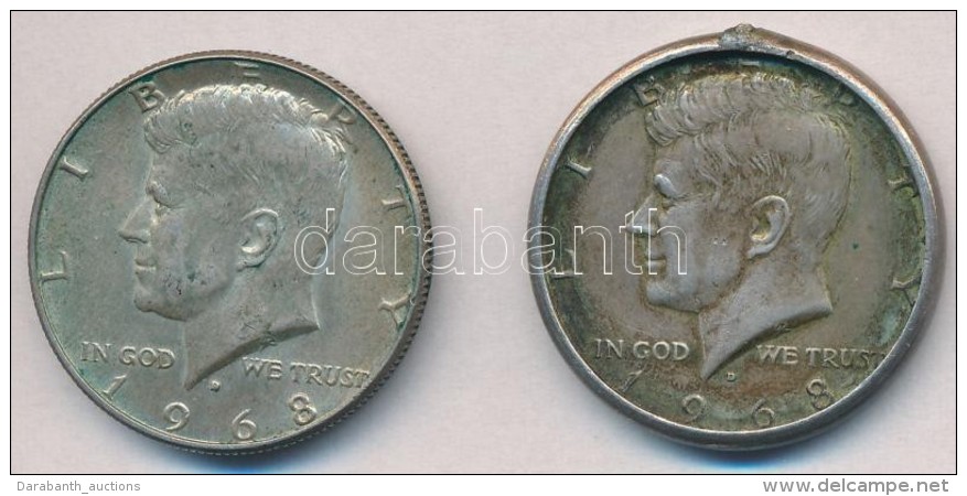 Amerikai Egyesült Államok 1968D 1/2$ Ag 'Kennedy' (2x) Egyik Keretben T:2 Patina
USA 1968D 1/2 Dollar... - Non Classés