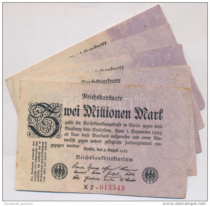 Németország / Weimari Köztársaság 1923. 2.000.000M (5x) T:III
Germany / Weimar... - Non Classés
