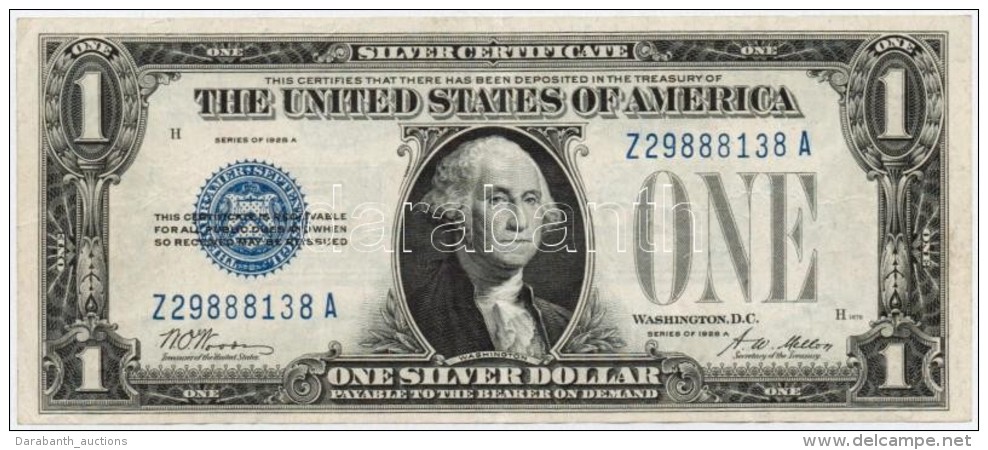 Amerikai Egyesült Államok 1928A 1$ 'Silver Certificate - KisméretÅ±', Kék Pecsét,... - Non Classés