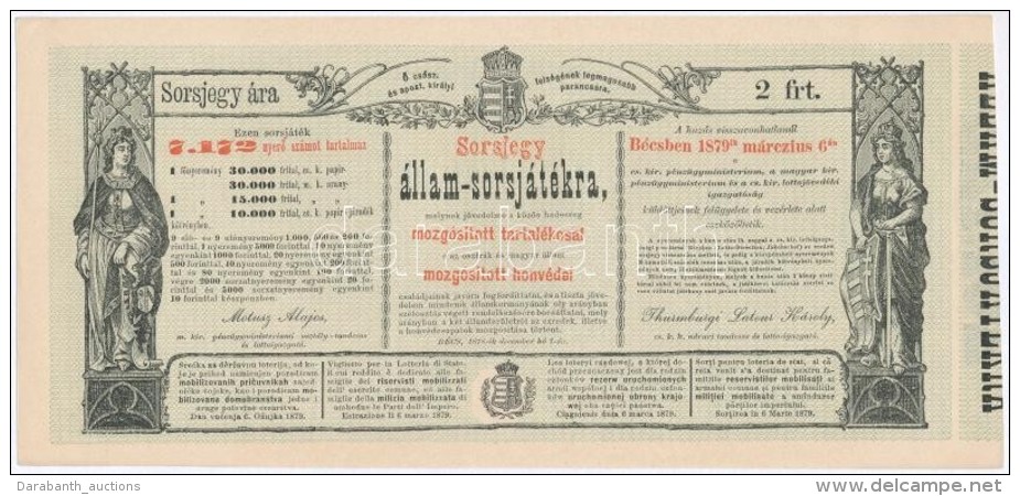 Ausztria / Bécs 1878. 'Sorsjegy állam-sorsjátékra A Közös Hadsereg... - Non Classés
