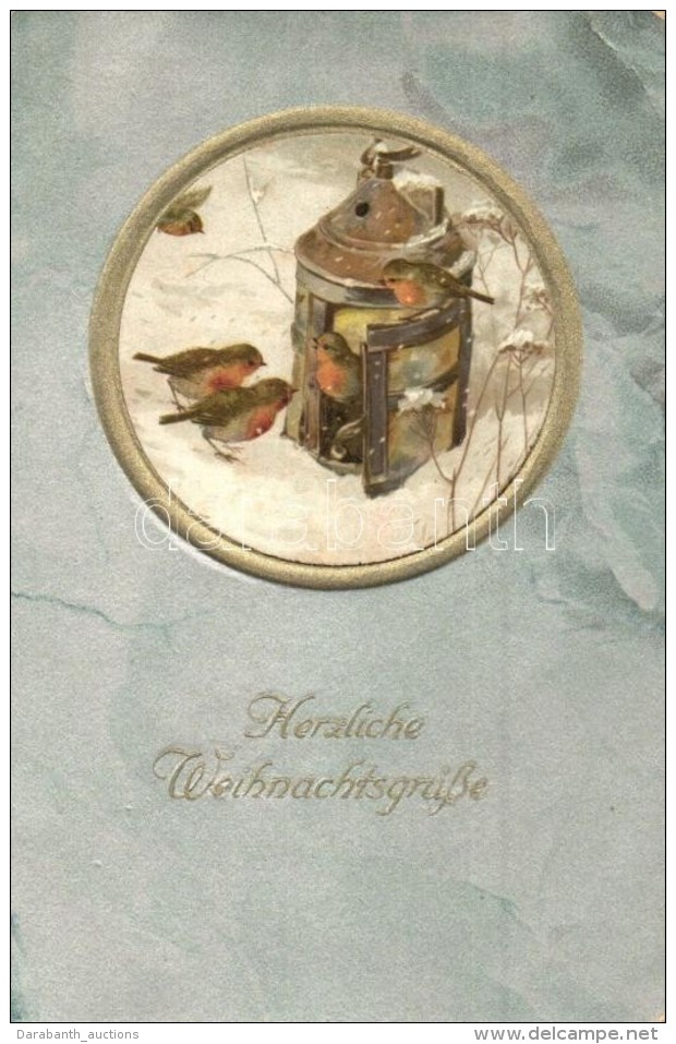 ** T2/T3 'Herzliche Weihnachtsgrüße' / Christmas' Greeting Card With Metallic And Golden Decorated... - Non Classés