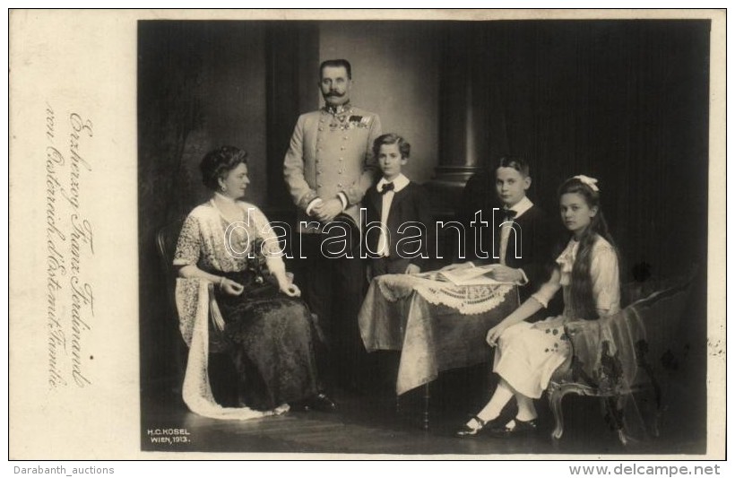 T2 1913 Erzherzog Franz Ferdinand D'Este Mit Familie Verlag B.K.W.I. / H. C. Kosel Photo / Franz Ferdinand With His... - Non Classés