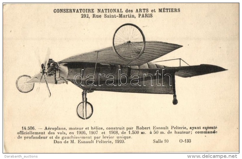 T2/T3 Airplane, Engine And Propeller Built By Robert Esnault-Pelterie (EK) - Non Classés