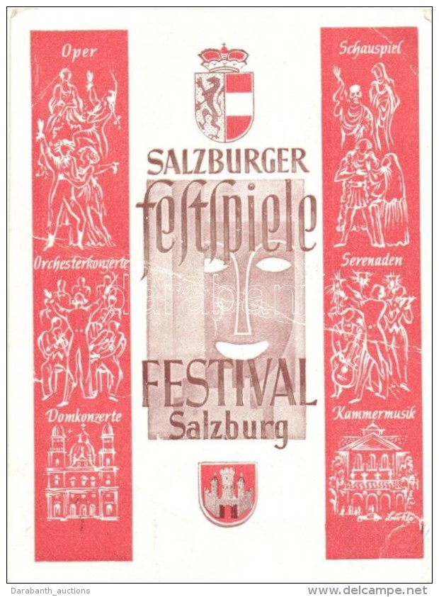 T4 1947 Salzburg, Festspiele Festival / Festival Advertisement Card (b) - Non Classés