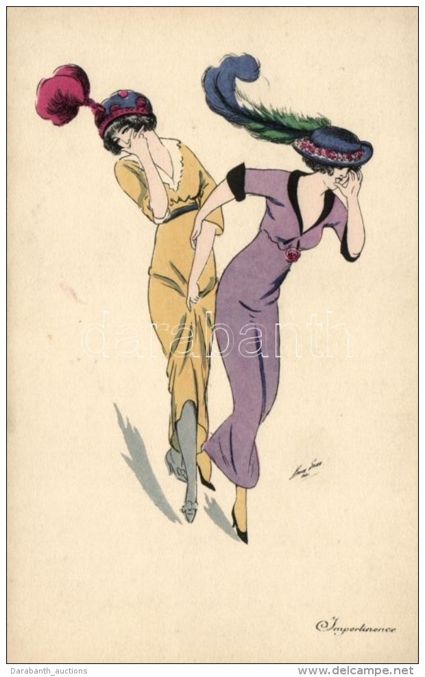 ** T1/T2 Impertinence, French Art Deco Postcard B. G. Paris 575 S: Xavier Sager - Non Classés