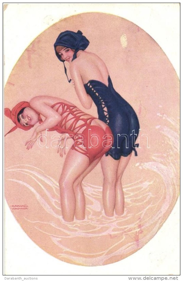 * T3 La Mer Fleurie. 21 Marque L.- E. Modeles Deposes, Paris / French Art Nouveau Postcard S: Raphael Kirchner... - Non Classés