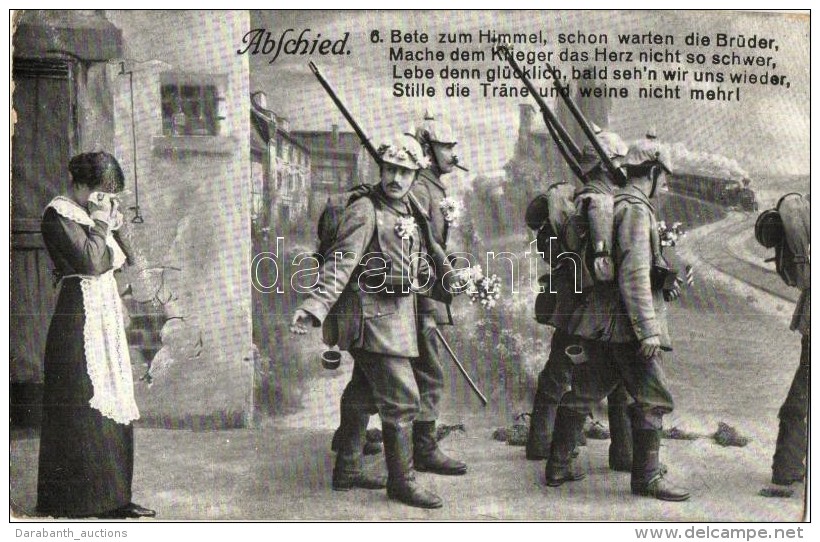 T2/T3 'Abschied' / WWI Military Postcard, Couple Separated By The War, Farewell, Romantic, M. B. L. No. 21. (EK) - Non Classés