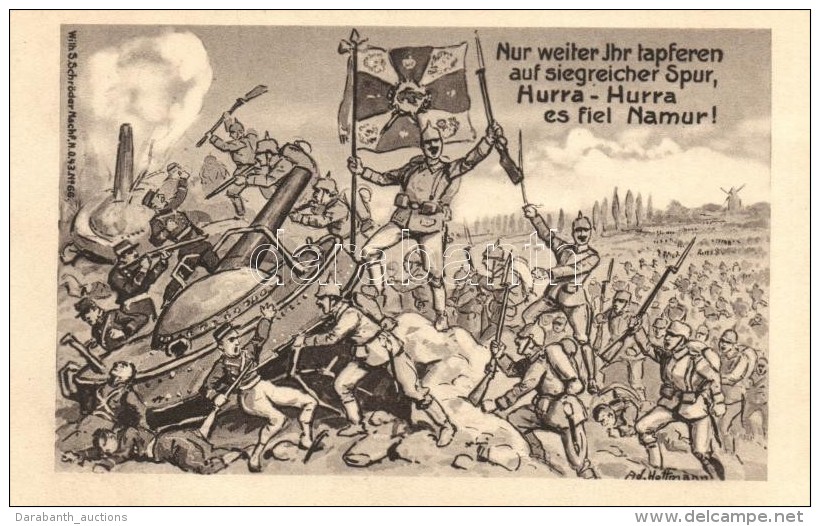 ** T1 '...Hurra Hurra Es Fiel Namur!' WWI Propaganda, Wilh. S. Schröder Nachf. S: Ad. Hoffmann - Unclassified