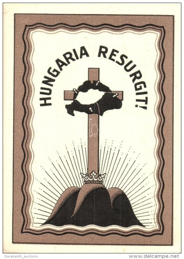 ** T2/T3 'Hungaria Resurgit!' Kiadja A Magyar Nemzeti Szövetség / Irredenta Art Postcard (EK) - Non Classés
