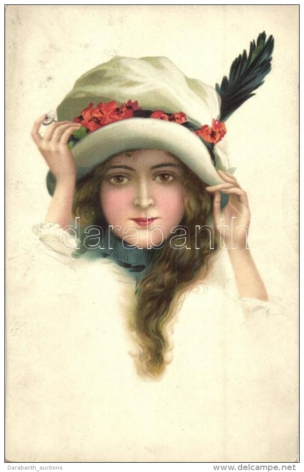 ** T2 Lady, Portrait, H &amp; S Art Print No. 1557. Litho - Non Classés