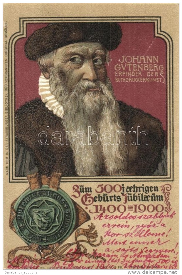* T2/T3 1400-1900 Zum Fünfthundertjährigen Gutenberg-Jubiläum / 500th Anniversary Of Johannes... - Non Classés