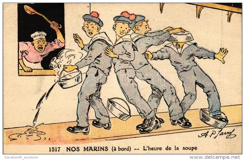 * T2/T3 Nos Marins (a Bord) -- L'heure De La Soupe / French Navy, Humour S: Jarny (?) - Non Classés