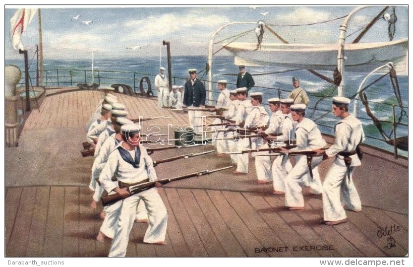 ** T3 Bayonet Exercise, 'Hearts Of Oak' Navy Mariners; Series IV. Raphael Tuck &amp; Sons, Oilette Postcard 9117. ... - Sin Clasificación