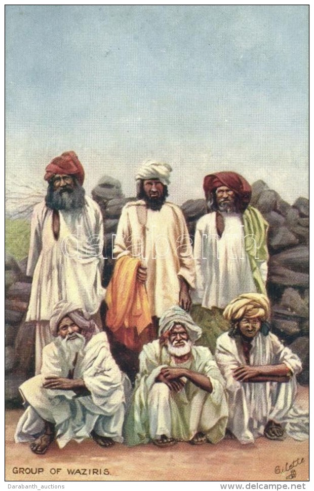 ** T2 Group Of Waziris; Raphael Tuck &amp; Sons Oilette 'Native Life In India' 9310. - Non Classés