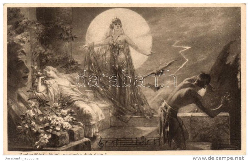 ** T2 Zauberflöte, Mond, Verstecke Dich Dazu / Erotic Art Postcard From The Magic Flute, B.K.W.I. 906/1. - Non Classés