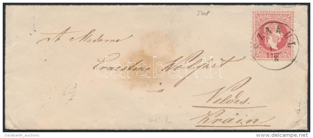 1871 5kr Levélen / On Cover 'SZAKUL' - 'TEMESVAR' - 'WIEN' - Kék / Blue 'VELDES' - Autres & Non Classés