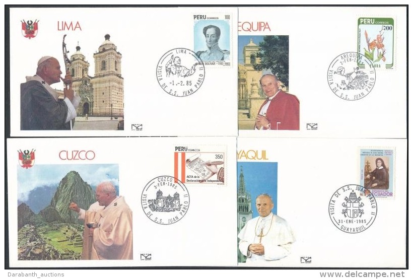 1984-1987 II. János Pál Pápa Utazásai 23 Db Klf Alkalmi Boríték - Autres & Non Classés