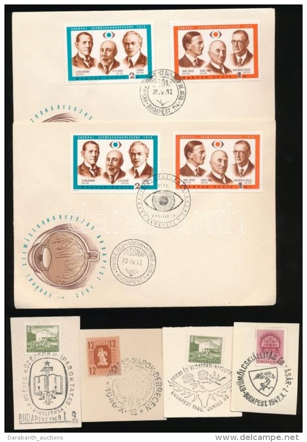 1945-tÅ‘l FDC-k Emléklapok, Emlékbélyegzések Kivágásokon - Autres & Non Classés